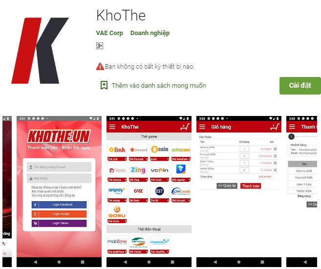 Tải app Khothe – nhận ngay quà nóng tay